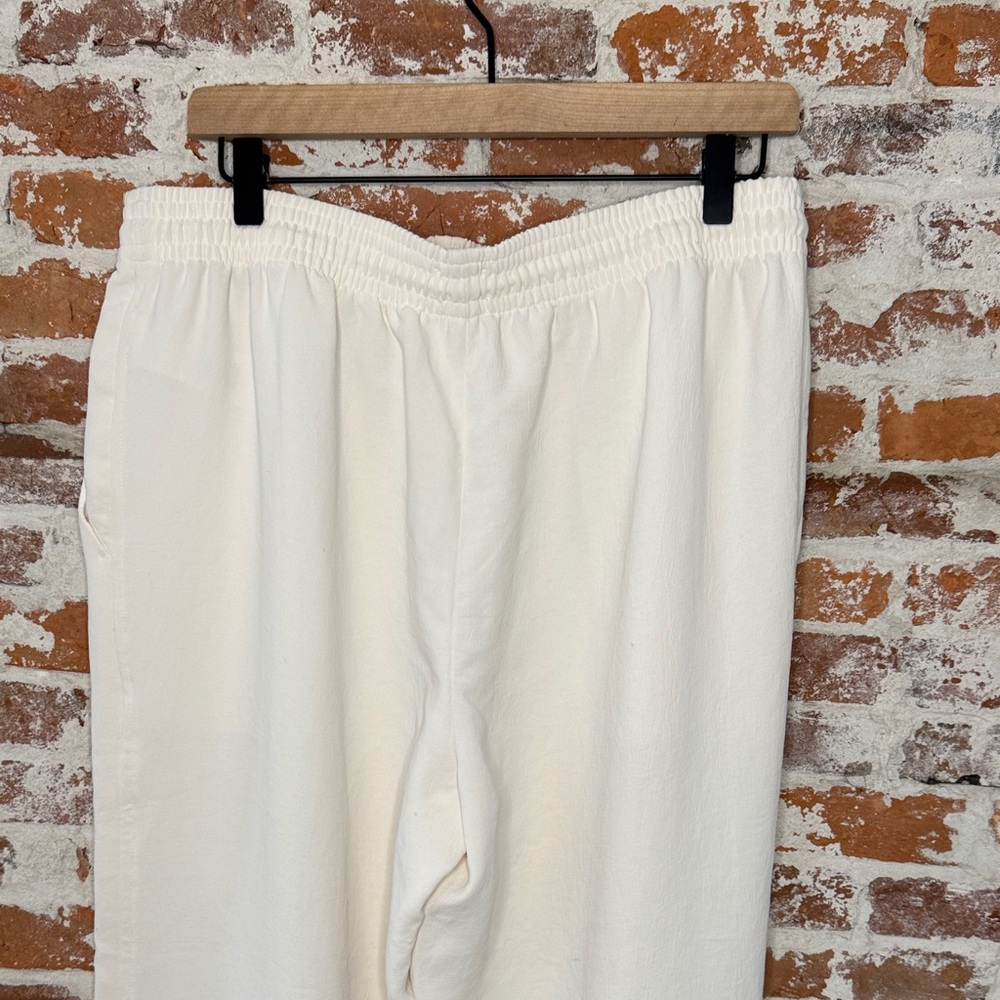Wilfred Wide Leg Drawstring Pants in White - Picture 8 of 11
